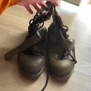 Doc Martens 8 eye black leather boot, men’s US 13